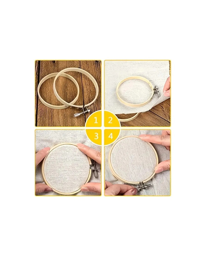 HOBİCİLER 14 cm Etamin Ahşap Kasnak Düş Kapanı Vidalı Ahşap Kasnak Nakış Makrome Kasnak 1 adet