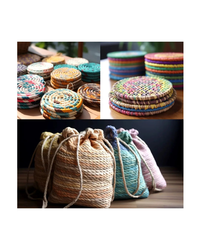 HOBİCİLER BEYAZ Rafya İp Şapka Çanta Kağıt Ambalaj İpi 100 gr 100 m Raffia Natural Kağıt İp