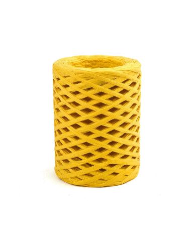 HOBİCİLER SARI Rafya İp Şapka Çanta Kağıt Ambalaj İpi 100 gr 100 m Raffia Natural Kağıt İp