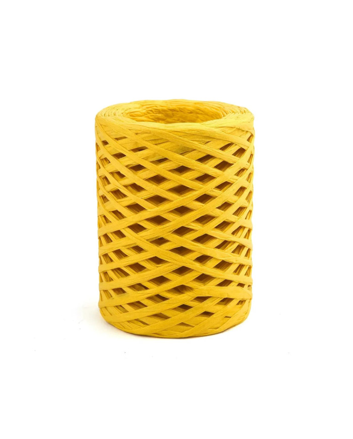 HOBİCİLER SARI Rafya İp Şapka Çanta Kağıt Ambalaj İpi 100 gr 100 m Raffia Natural Kağıt İp