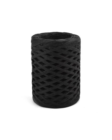 HOBİCİLER SİYAH Rafya İp Şapka Çanta Kağıt Ambalaj İpi 100 gr 100 m Raffia Natural Kağıt İp