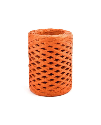 HOBİCİLER TURUNCU Rafya İp Şapka Çanta Kağıt Ambalaj İpi 100 gr 100 m Raffia Natural Kağıt İp