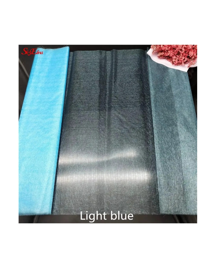 HOBİCİLER Bebe Mavi Kristal Tül Gelin Damat Bohça Tülü Parti Süsleme Tülü Bohça Süsü Paket Süsü 1x3 Metre