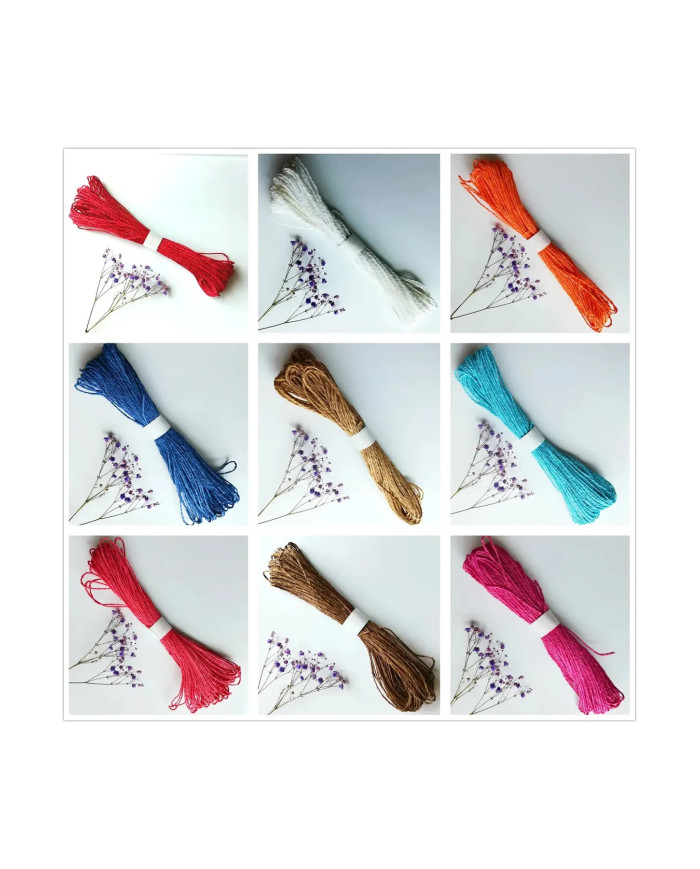 HOBİCİLER PEMBE 200-250 gr Arası El Örgü İpi Kağıt İp Çanta İpi Paket Süsleme Kraft İpi