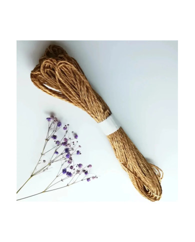 HOBİCİLER SÜTLÜ KAHVE 200-250 gr Arası El Örgü İpi Kağıt İp Çanta İpi Paket Süsleme Kraft İpi