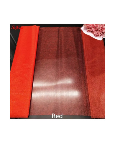 HOBİCİLER Kırmızı Kristal Tül Gelin Damat Bohça Tülü Parti Süsleme Tülü Bohça Süsü Paket Süsü 1x3 Metre
