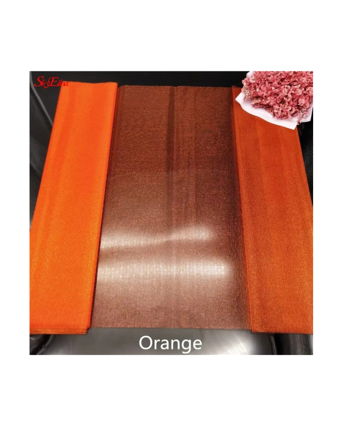 HOBİCİLER Turuncu Kristal Tül Gelin Damat Bohça Tülü Parti Süsleme Tülü Bohça Süsü Paket Süsü 1x3 Metre