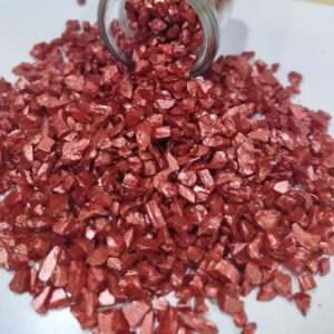 Epoksi Reçine İçin Bordo Cam Kırığı 4-8 MM Aralığında