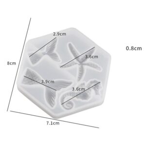 Epoksi Deniz Tema Figürleri (Deniz Atı, Deniz Kızı Kuyruğu, Deniz Yıldızı) Kolye Kalıbı