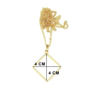 Epoksi Reçine Kare Model Metal Kolye Ve Takı Ucu