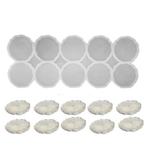 Epoksi Silikon Kalıp Geoid Tırtıklı Kenar Bardak Altı Ve Magnet Kalıbı 7.8 CM 10 lu