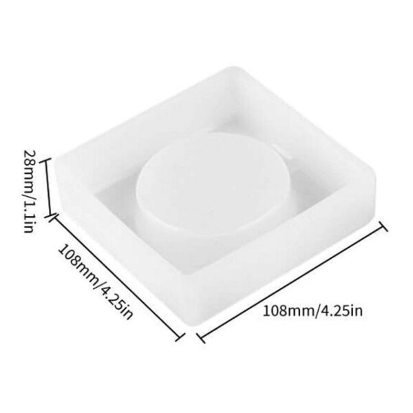 Epoksi Silikon Kalıp Epoksi Reçine Kare Küllük Kalıbı 10X10 CM
