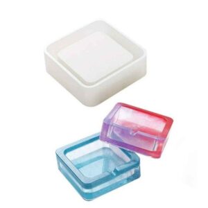 Epoksi Silikon Kalıp Kare Epoksi Silikon Küllük Kalıbı 9.8X3.2 CM