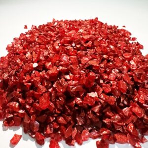 Epoksi Reçine İçin Kırmızı Cam Kırığı 4-8 MM Aralığında